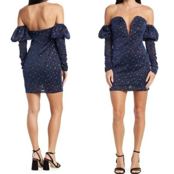 Area Stars Deep-V Cocktail Dress - Picture 1 of 2